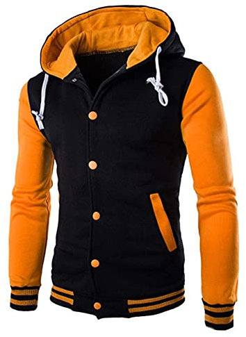 KONG JIMFAN Hoodie Herren Hoodie Regenjacke Hoodie Hoodie Herren Pullover Herren Hoodie Herren Anzug Weste Hoodie Herren Reißverschluss Christmas Pullover Jeansweste Herren(Gelb,3XL)