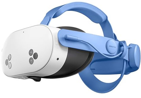 ANNAPRO Batterie-Kopfband, kompatibel mit Meta Quest 3, Elite Strap mit 6500 mAh Akku für Oculus/Meta Quest 3 Zubehör, erhöht den Komfort und verlängert die Spielzeit (Blau)