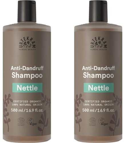 Urtekram Brennnessel Shampoo Bio, Antischuppen, 500 ml (Packung mit 2)
