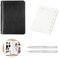XoeLLe A7 Notizbuch Pocket Mini Notizblock, Ringbuch Notizbücher Set Tagebuch Hardcover Notizblöcke Set mit 2 Gelstiften und Nachfüllbarem Papier für Büro und Schule, Notizheft(112 Seiten)