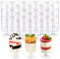 YWKJDDM Mini Dessert Cups, 50PCS Plastic Dessert Cups, 100ML Round Dessert Cups Clear Parfait Appetizer Cup, Reusable Serving Bowl for Dessert Pudding Mousse Party