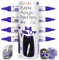 4 Dual Tip Purple Paint Pen Metallic - Fine Tip & Medium Acrylic Paint Markers - Purple Paint Marker for Metal, Wood, Rock Painting, Canvas, Ceramic, Glass, Fabric, Leaf and Plastic - Water-based Ink
