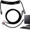Duroecsain Cable de teclado USB C, cable de datos de teclado - Cable de teclado USB flexible | Cable enrollado para teclado mecánico, cable de teclado para computadora, cable de teclado