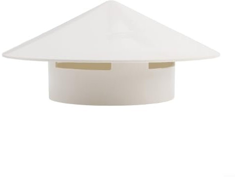 Chapeau de pluie en PVC, excellente protection pour conduits de ventilation, cheminées et hottes d'extraction (75 mm)