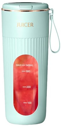 Licuadora portátil para batidos y batidos,Batidora de batidos portátil,Extractor de jugo multifuncional | Licuadora exprimidora recargable de 340 ml para batidos batidos a prueba de fugas para viajes