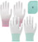 ExcellaElite Heat Protection Gloves for Hair Styling 2 Pairs with a Cyan Curling Iron PadHeat Gloves for Hair Styling for Curling Flat Iron and Curling Iron Suitable for Left and Right Hands
