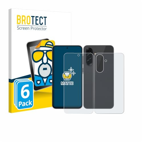 BROTECT Schutzfolie für Samsung Galaxy A36 5G Enterprise Edition | (Display+Rückseite) 6 Stück Entspiegelnder Displayschutz Made in Germany Matte Folie Anti-Reflex Einfache Montage