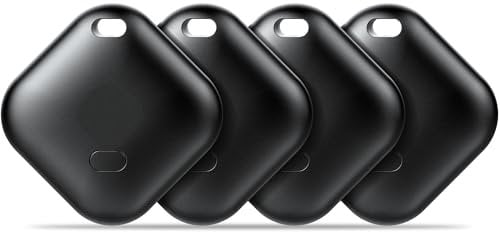Air Tag Android,Tracker,Bluetooth Smart Tag kompatibel mit Google „Find My Device“ APP (nur Android), Geeignet für Gepäck Koffer, Schlüssel, Rucksäcke, Haustier und andere, Schwarz-4 Packs