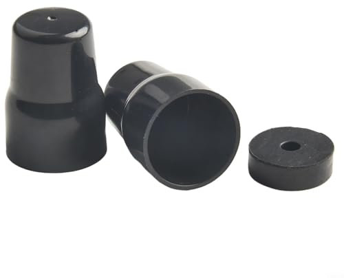 YJDOORPLAY 2/4 Pack Radiator Valve Cap Covers for Heating System Protection Black ABS Plastic Replacement 25mm Bottom Diameter Plumbing Hardware Accessories(2PCS)