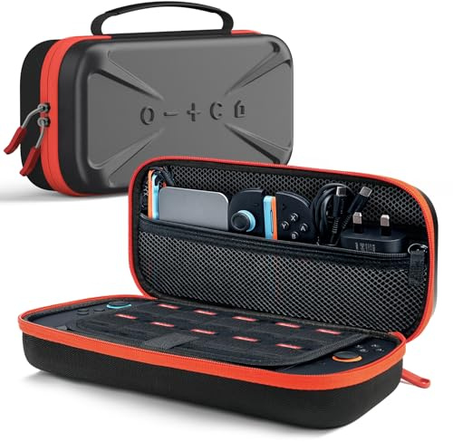 TRANSNOVO Großer Kapazität Tasche Kompatibel mit Nintendo Switch 2 Konsole & Ladegerät, [Plus-Variante] Tragetasche Aufbewahrungstasche Tragbare Hartschalentasche Hülle Case für Zubehör, Schwarz