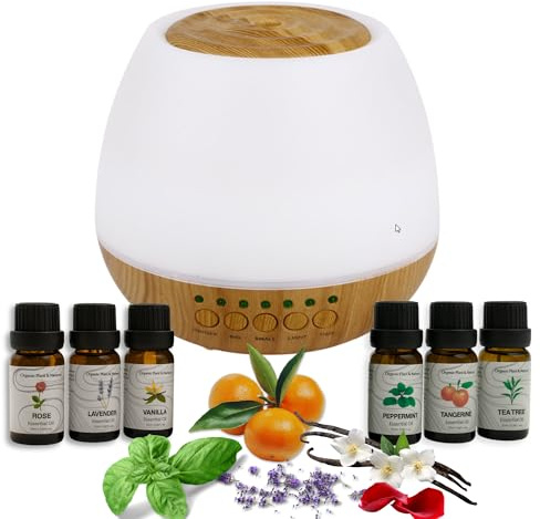 280ml Essential Oil Electric Aroma Diffuser Multifunction Lamp with Bluetooth Speaker - 7 Vibrant LED Colors Aromatherapy Diffuser for Bedroom, Home, Sensory Room By Playlearn