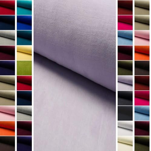 StoffBook Pastell-Lila Samtstoff Samt Velours für Bekleidung und Dekoration | Elastisch, flauschig und pflegeleicht, Stoff für Bekleidung, Dekoration und Kostüme, Velourstoff