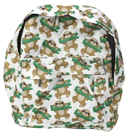 Close Up Faultier Rucksack - beige, Bedruckt, aus 100% Polyester.