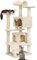 Yaheetech 138.5cm Cat Tree Scratching Posts Cat Tower Activity Centre Climbing Tree House with Ladder for Indoor Kittens, Beige
