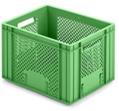 aidB Obst- & Gemüsekasten, 400x300x272 mm, robuster Obstkasten, stapelbarer Gemüsekasten
