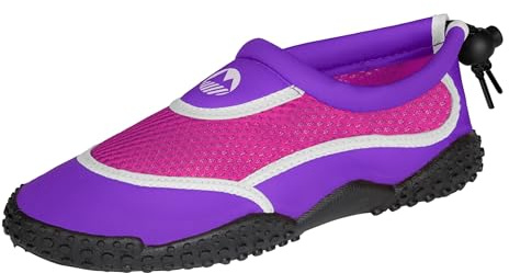 Lakeland Active Girl's Eden Aquasport Water Shoes Holiday Surf Sea Barefoot Swimming Paddleboard - Purple/Pink/White - 11 Child UK