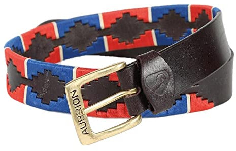 Shires Aubrion Drover Polo-Gürtel, 35 mm, 110 cm, Marineblau/Rot