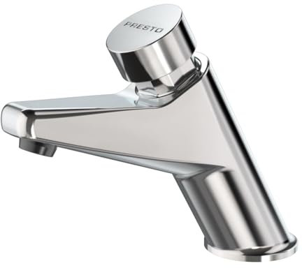 Presto 105 L pulsación antiblocaje 20912 Grifo temporizado ecológico un Agua 105 Eco L instalación sobre repisa, Cromo