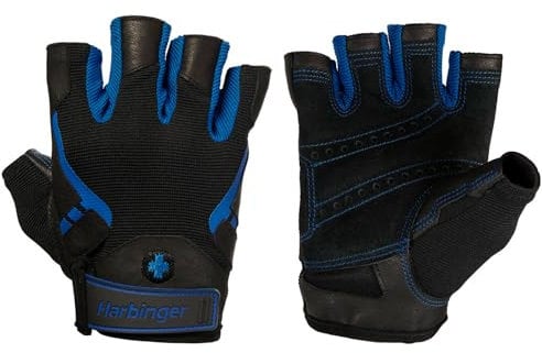 Harbinger Pro Fitness Handschuh Herren, Gewichtheber Handschuhe, Waschmaschinengeeignet, Blau, S