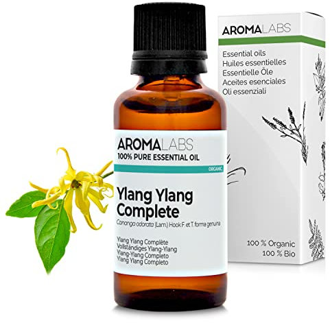 Aroma Labs - Ylang-Ylang Completo BIO - Olio Essenziale Chemiotipizato e Certificato AB - 30 mL