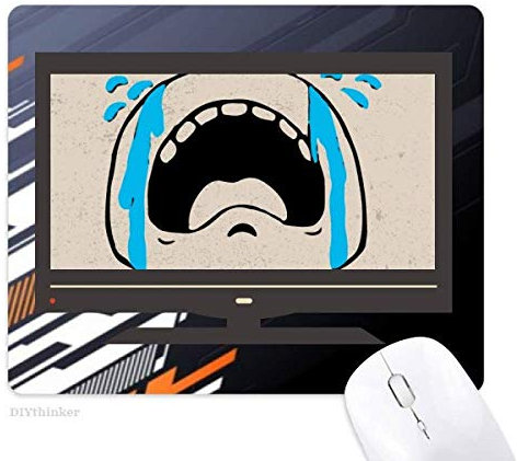 Rutschfestes Gummi-Mauspad mit lustigem Muster, Schwarz