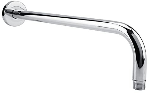 Oumefar Rain Head Arm Rainhead Arm Extra Long Arm Extension Handle Replacement Shower Arm Chrome Shower Arm Stainless Steel for Bathroom
