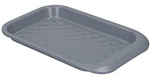MasterClass Smart Ceramic Baking Tray with with PTFE, PFOA and BPA Free Non Stick, Robust 1mm Thick Carbon Steel, 23 x 15cm Small Stackable Cookie Sheet