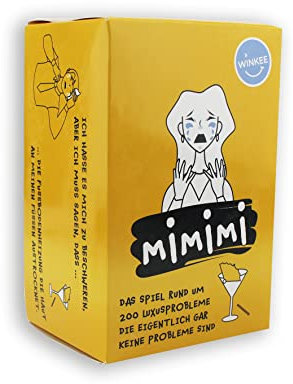 Winkee - Mimimi - Das Ultimative Karten-Spiel rund um Deine Luxusprobleme | 200 Luxusprobleme die eigentlich Keine sind | Geschenk zum Geburtstag, Weihnachten, Ostern, für Spieleabend