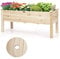 RELAX4LIFE Hochbeet Holz, Blumenbeet mit 5 Entwässerungslöchern, Pflanzbeet für Gemüse Blumen Kräuter Obst, Anzuchtbeet für Garten Balkon Terrasse, Pflanztrog belastbar bis 100 kg
