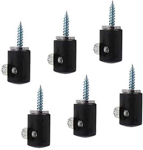 INCREWAY Gancio per illuminazione lampadario, 6 pezzi, gancio per illuminazione a sospensione, per lampadari, luci da soffitto, cavo (nero)
