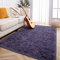 Foxmas Ultra weiche, flauschige Teppiche für Schlafzimmer, Kinderzimmer, Plüsch, zottelig, für Jungen, Mädchen, College, Wohnheim, flauschige Teppiche für Wohnzimmer, Heimdekoration, Grau,Violett