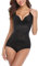 Nieery Shapewear Damen Bauch Weg Unterwäsche Korsett Haken Stark Figurformender Bodys Nahtlose Shaper Taillenformer Shaping Bodysuit Schwarz XL