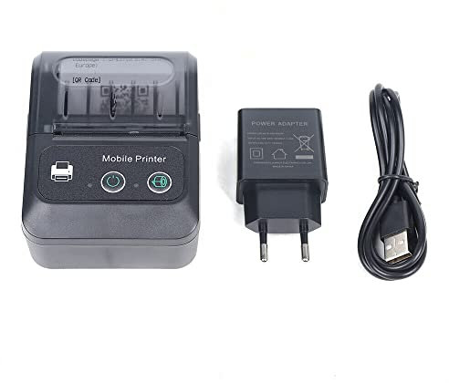 kangten Bluetooth PT-280 Thermoetikettendrucker Bill/QR Code Mini Quittungsdrucker Thermoetikettendrucker für Handy 5V/1A