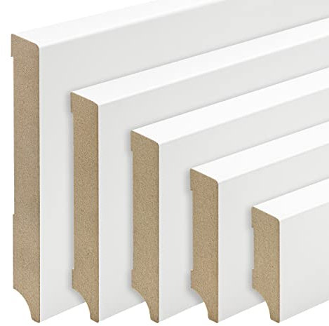 REESE | Sockelleiste Fußleiste | MDF Weiß | Leipziger Profil | 150mm