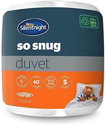 Silentnight So Snug King Bed Duvet Quilt, 15 Tog Winter Warm Cosy Thick Duvet Hypoallergenic and Machine Washable, White, King, (534222GE)