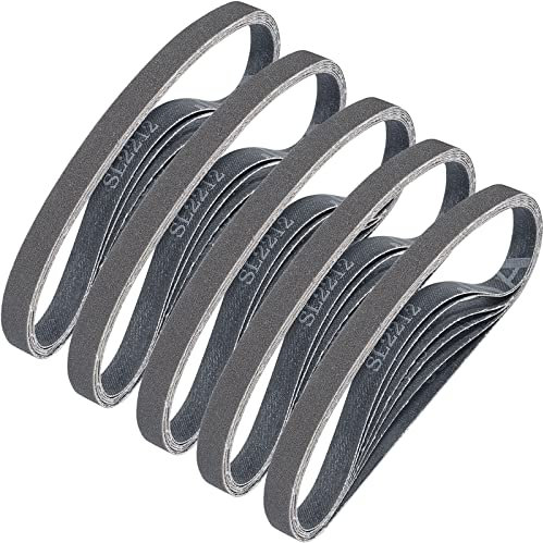 Sruhrak Sanding Belts 13 x 457mm- 30 Pcs 120 Grit Silicon Carbide Sanding Belt- High Performance Silicon Carbide Abrasives for Knife Sharpening and Metalworking