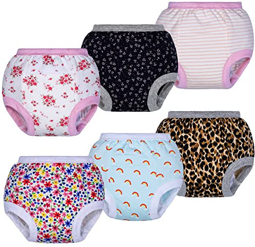 BIG ELEPHANT Baby-Töpfchen-Unterhose, weiche, saugfähige Kleinkind-Töpfchen-Unterwäsche, 100% Baumwolle, 4T