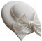 Gogogmee Damen Fascinator Hut FüR Hochzeiten Partys WeißEr Satin Bowler Hut Mit Verstellbarem SchweißBand Eleganter Party Dress Hut FüR Festliche AnläSse Und KostüMpartys
