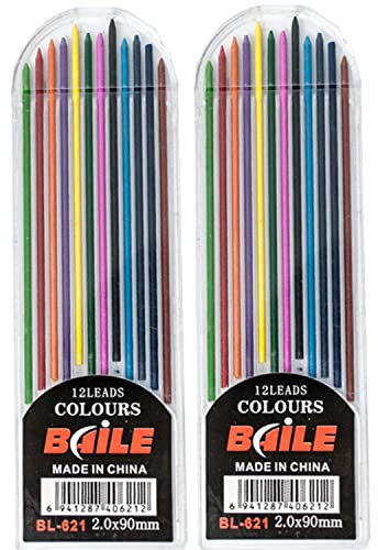 dancepandas 2PCS 2mm Farbigen Minen Farbige Ersatzminen