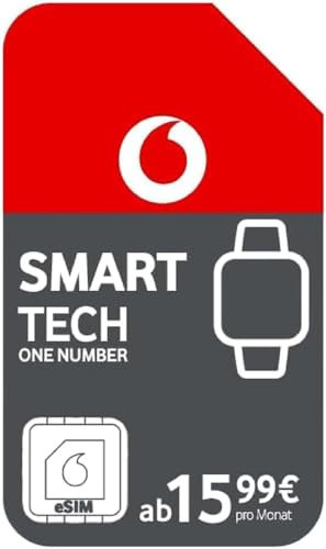 Vodafone OneNumber eSIM | Exklusiv für Vodafone Mobilfunk-Kunden | bis zu 350€ Amazon-Gutschein | Nutze Deine Rufnummer auf mehreren Geräten zeitgleich | Ideal für z.B. Smartwatch | 24 Monate Laufzeit