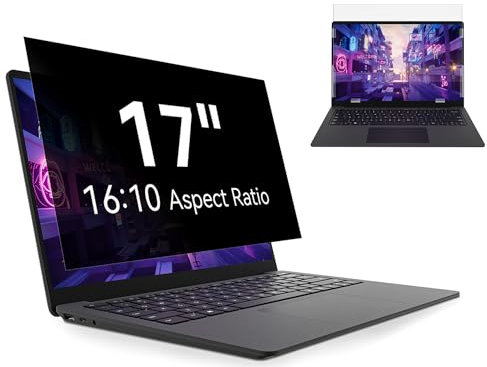17 Pouces Filtre de Confidentialité pour écran Ordinateur Portable, Privacy Screen Protection,Compatible Avec Hp/Dell/Acer/Lenovo, Aspect 16:10 Amovible Anti-Lumière Bleu Premium Protecteur D'écran