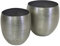 Lot de 2 Pots de Fleurs Castellon Aluminium martelé Fait Main Cache Pot de Luxe ABK805