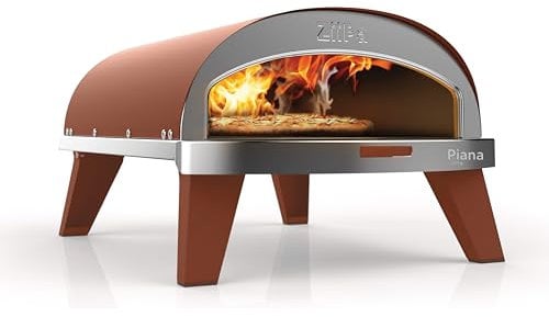 ZiiPa • Forno per pizza a gas • Colore terracotta • Compatto e innovativo • Riscalda in 30 minuti • Cottura rapida 90 sec • Pietra di cordierite Ø 31,5 cm