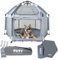 PETY Laufstall Set für Hunde - 150 x 100 cm mobiles Hundezelt mit Tragetasche, UV-Dach und Bodenmatte - Outdoor und Indoor Tiergehege - Hunde Reisezubehör für Camping – Anthrazit