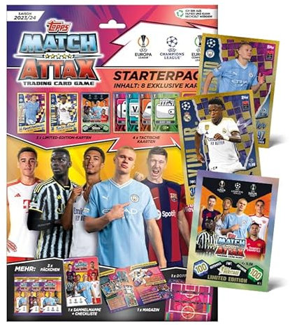 Topps Match Attax 23/24 - Starterpack (44 Match Attax Karten inklusive 3 limitierten Karten!)