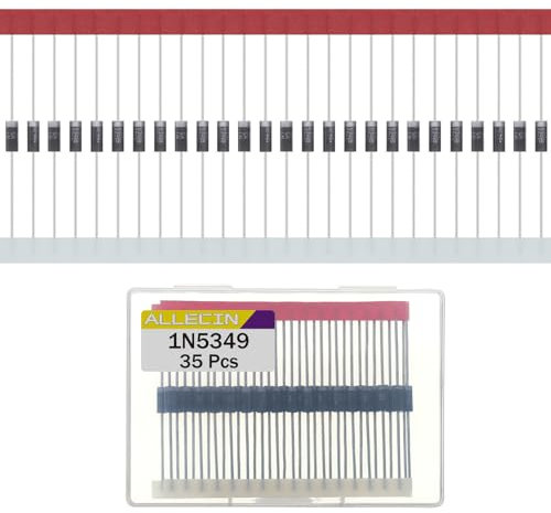 ALLECIN 35 Stück 1N5349B Power Zener Dioden 5W 12V 1N5349 Axial Diode Diodes 5Watt 12Volt DO-201AD