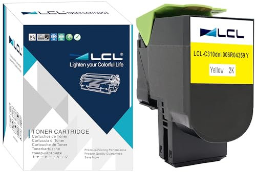 LCL Kompatibel Tonerkartusche C310 C310DNI C310DNIM C315 C315DNI 006R04359 (1 Gelb) Kompatibel für Xerox C310 C310DNI C310DNIM C315 C315DNI Printers