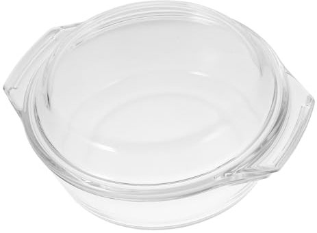 DECHOUS Oven Glass Bowl Pasta Glass Casserole Dish High Temperature Resistance Milk Pot Cover Glass ovenware Cake pan Small Casserole Micro-Wave Oven Home Casserole Oven Glass Bowl