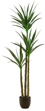 AMYSTY Kunstpflanze Künstliche Pflanzen Kunstbaum Künstlicher Baum Dracaena Kunstpflanze Innen- Und Außendekoration, Yucca-Baum Für Das Heimbüro Künstlicher Baum Künstliche Pflanze (Size : 160cm)