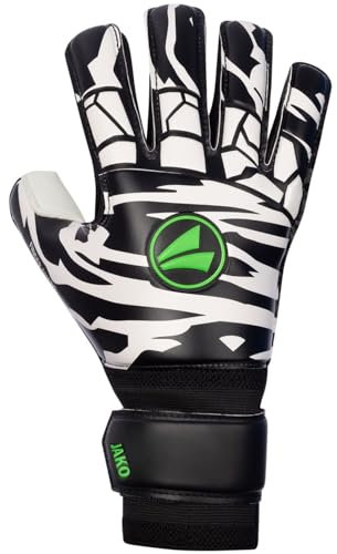 JAKO Animal Basic RC Pection Torwarthandschuhe schwarzweissgruen, 7 Unisex